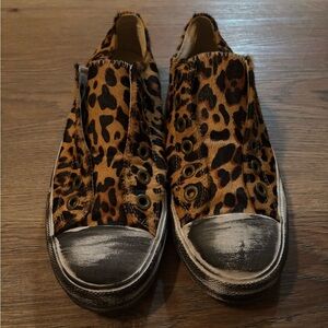 Naughty Monkey Leopard Print Slip-On Sneakers